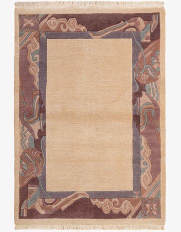 4' 1 x 5' 10 Hand Knotted Nepal Wool Rug