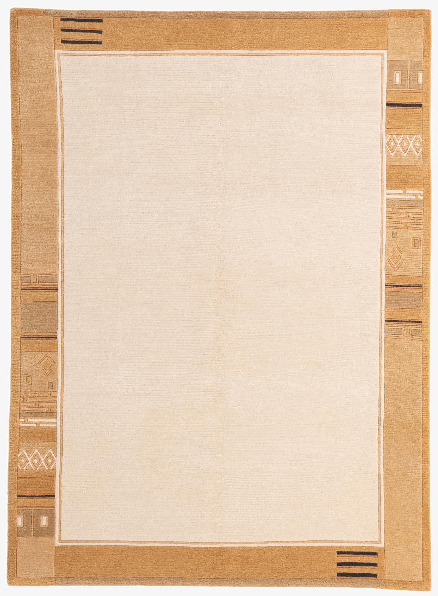 4' 8 x 6' 5  Hand Knotted Nepal Wool Rug