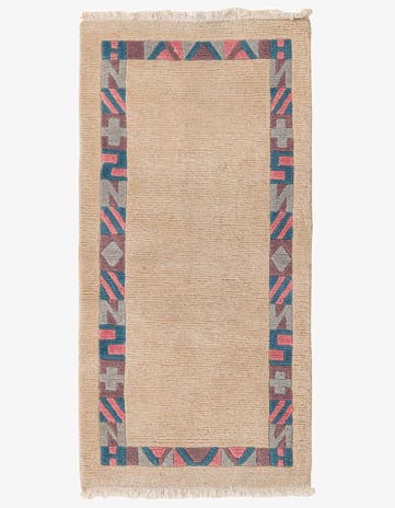 3' 4 x 4' 8 Hand Knotted Nepal Wool Rug
