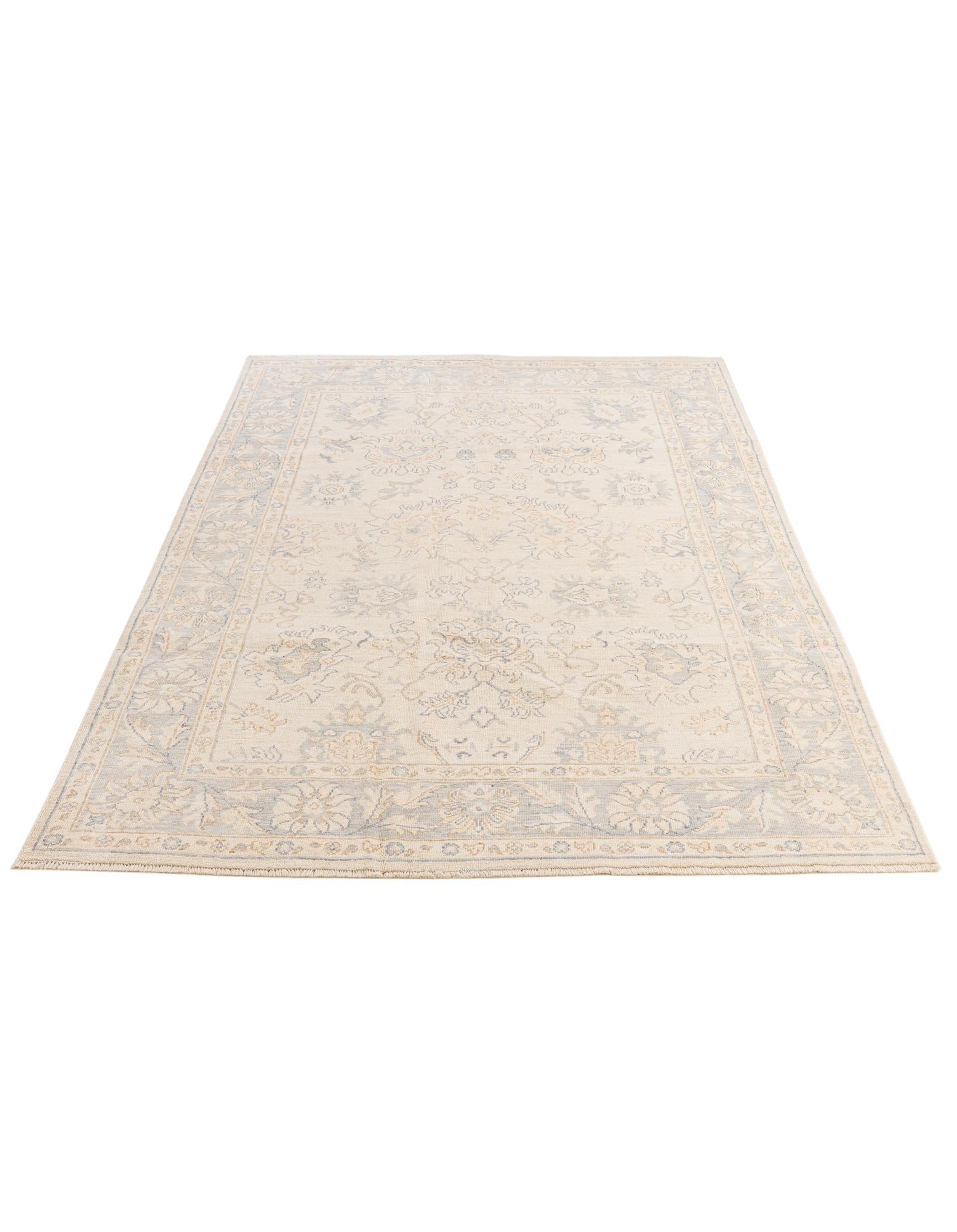 6' 1 x 9' Hand Knotted Oushak Wool Rug