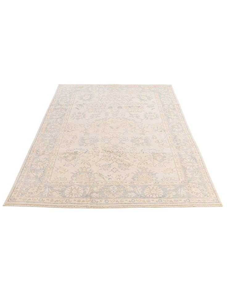 Detail image of 6' 1 x 9' Hand Knotted Oushak Wool Rug