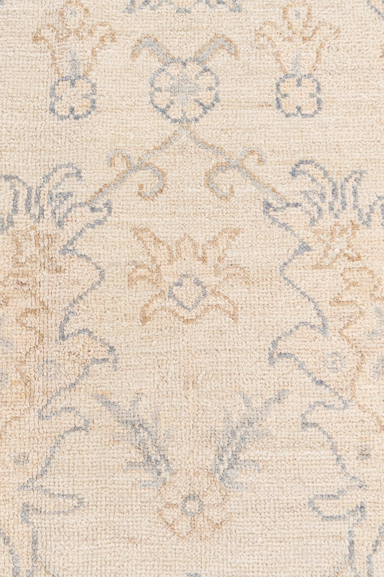 6' 1 x 9' Hand Knotted Oushak Wool Rug