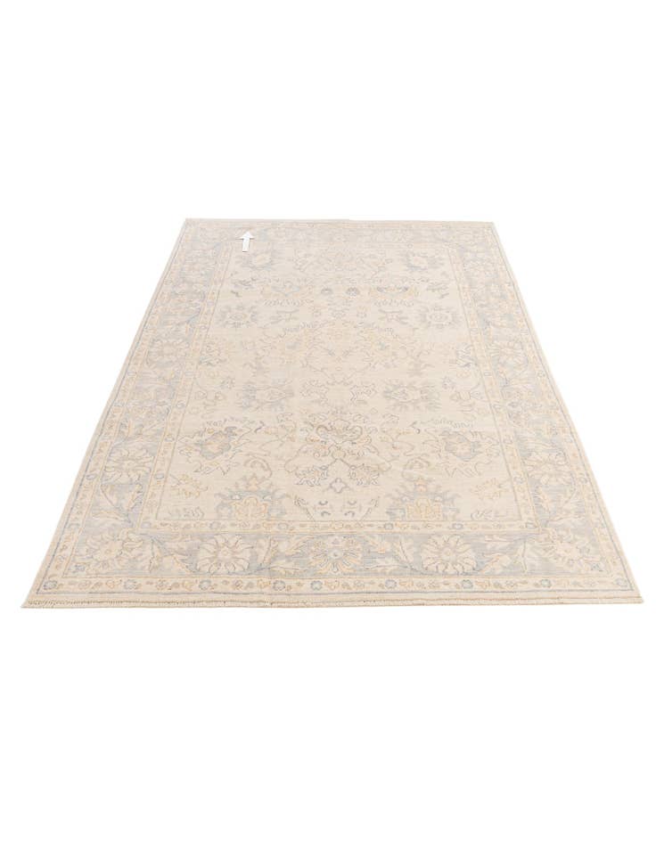 Detail image of 6' 1 x 9'  Hand Knotted Oushak Wool Rug