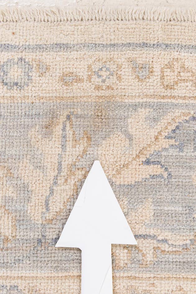 Detail image of 6' 1 x 9' Hand Knotted Oushak Wool Rug