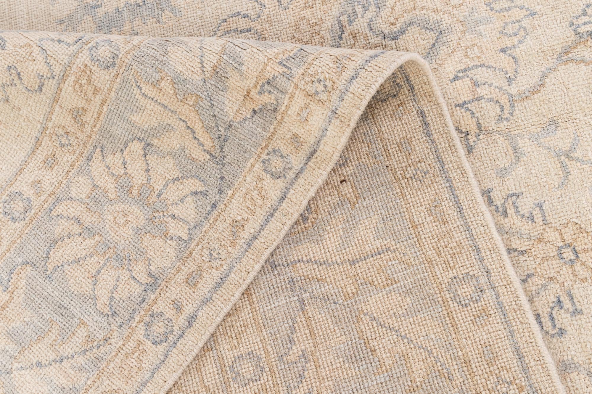6' 1 x 9' Hand Knotted Oushak Wool Rug