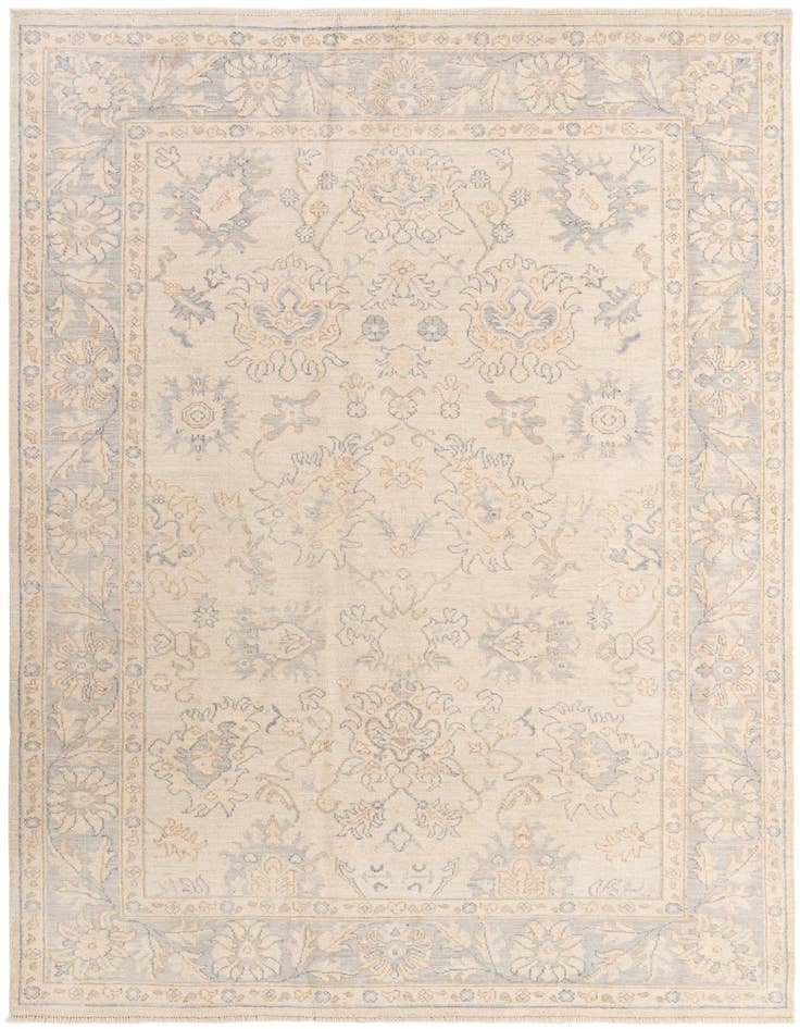 Detail image of 6' 1 x 9' Hand Knotted Oushak Wool Rug
