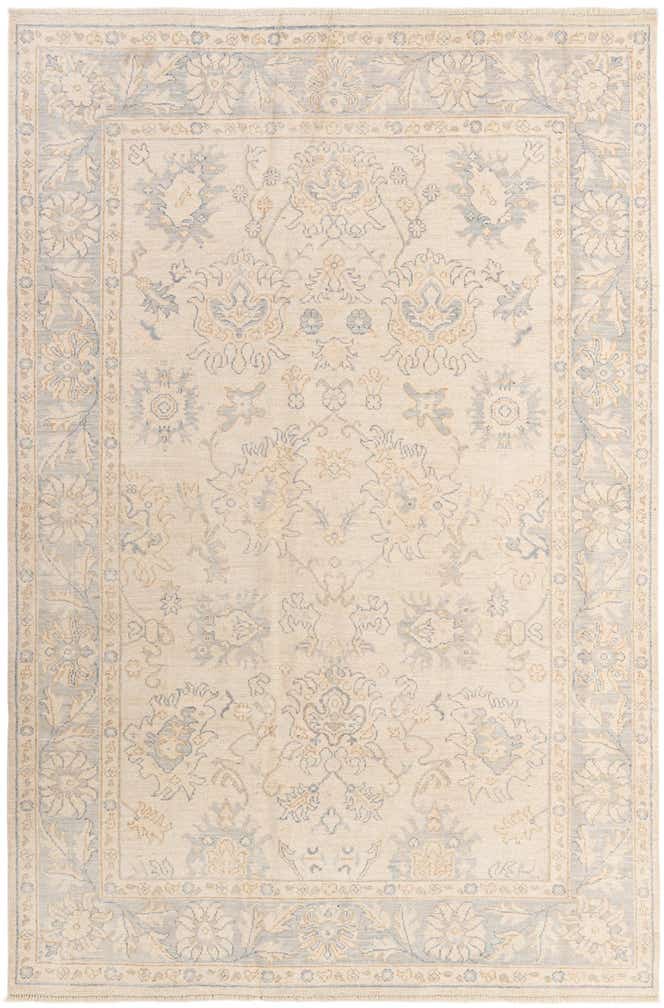 6' 1 x 9' Hand Knotted Oushak Wool Rug