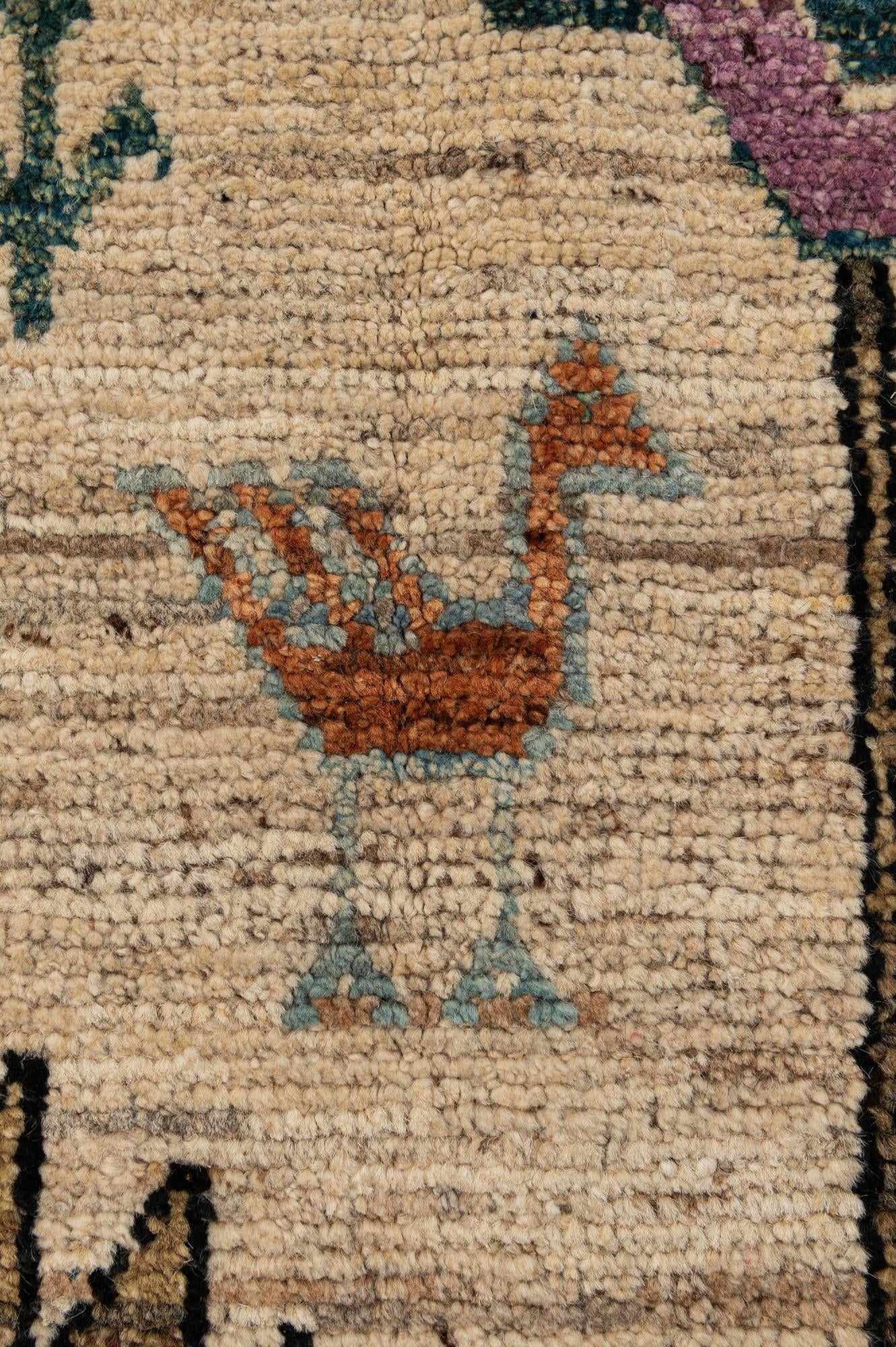 6' 1 x 9' 2 Hand Knotted Oushak Wool Rug