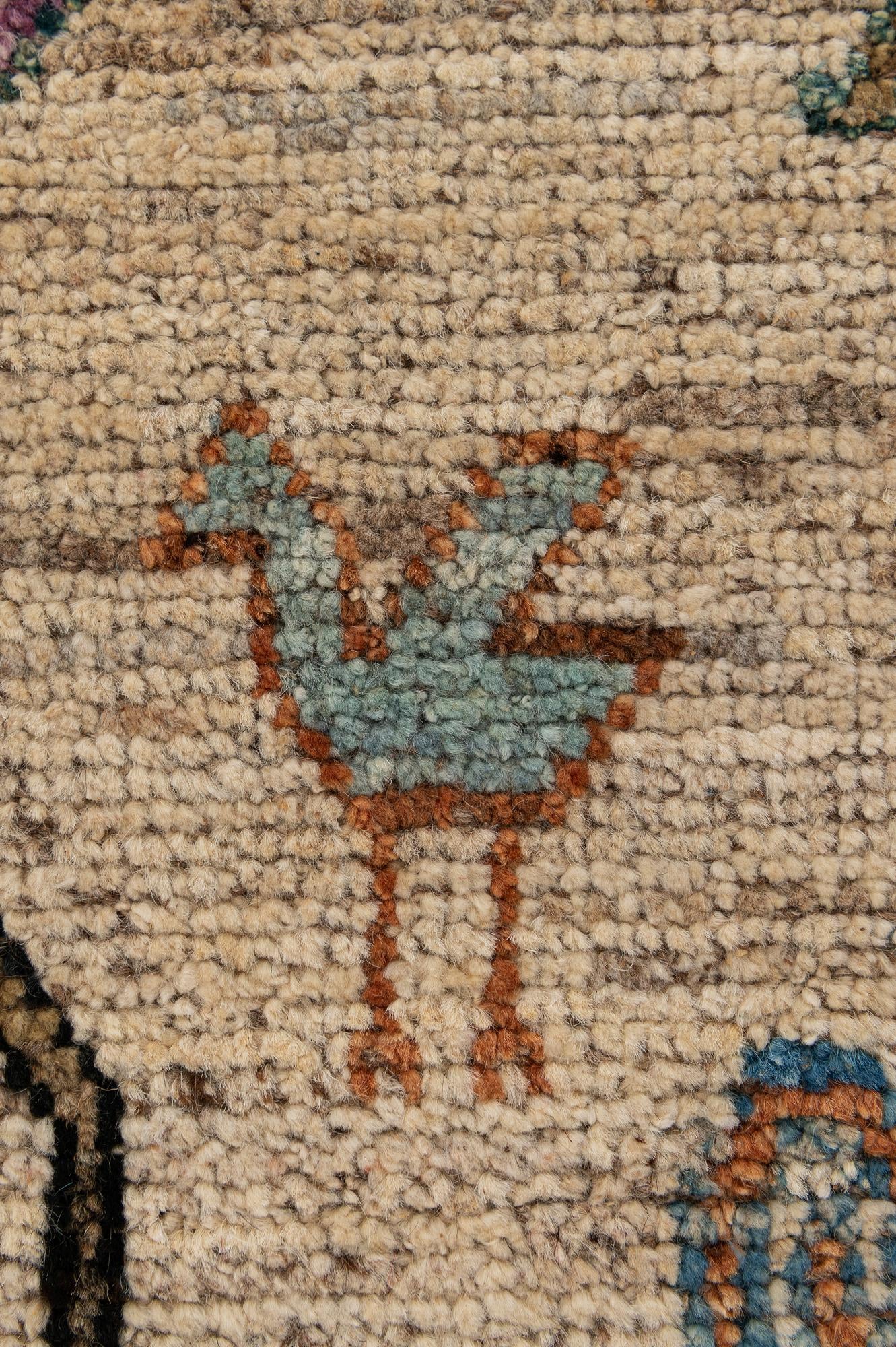 6' 1 x 9' 2 Hand Knotted Oushak Wool Rug