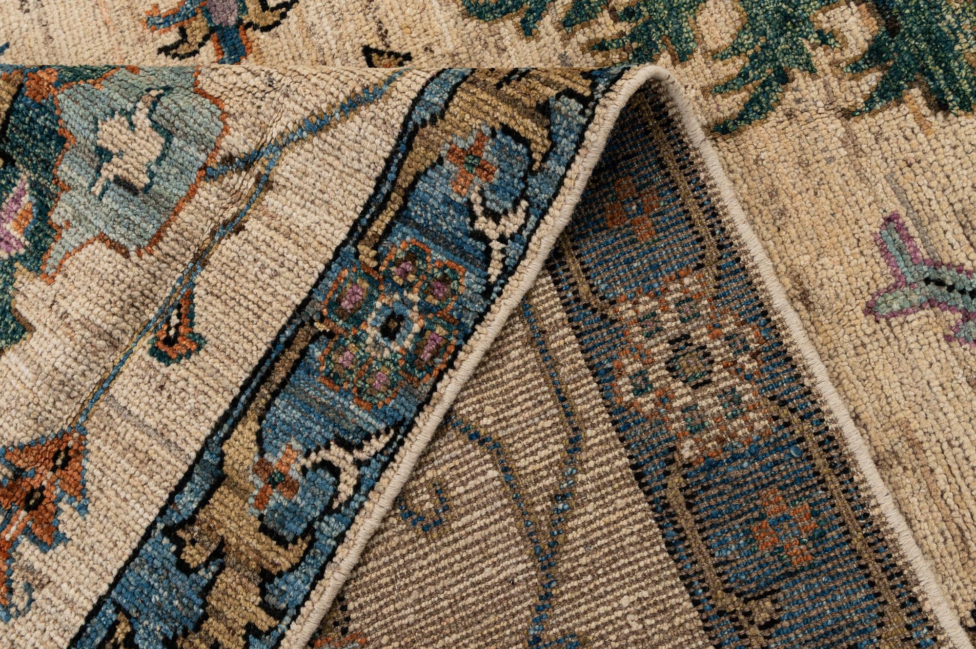 6' 1 x 9' 2 Hand Knotted Oushak Wool Rug