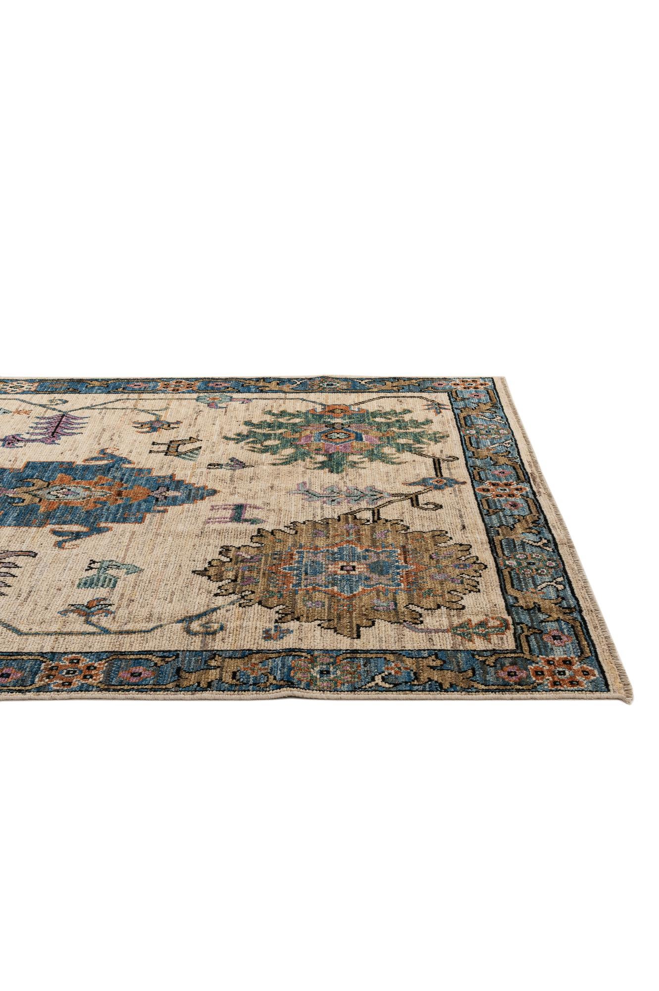 6' 1 x 9' 2 Hand Knotted Oushak Wool Rug