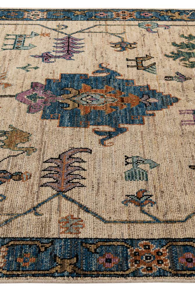 6' 1 x 9' 2 Hand Knotted Oushak Wool Rug