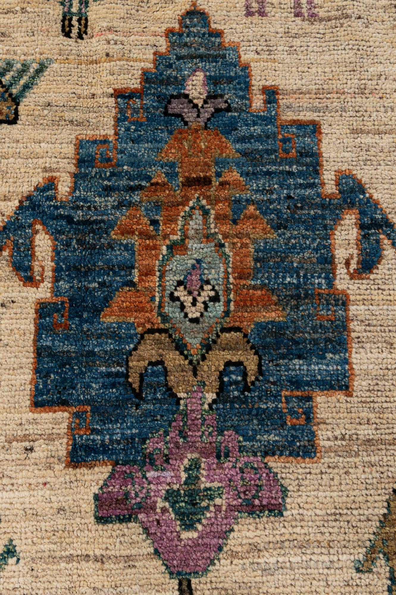 6' 1 x 9' 2 Hand Knotted Oushak Wool Rug
