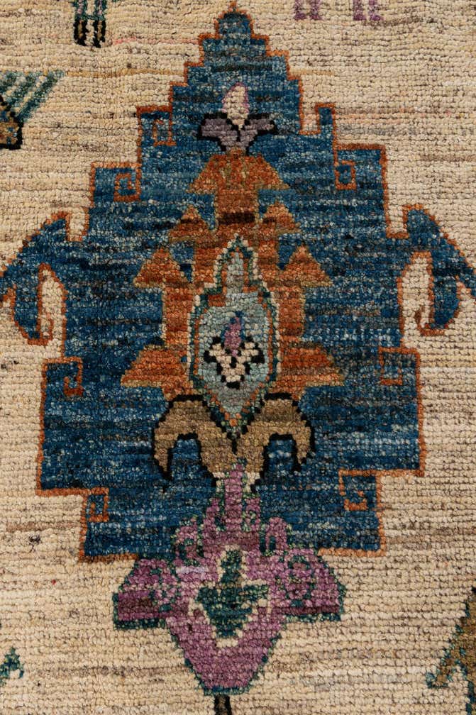 6' 1 x 9' 2 Hand Knotted Oushak Wool Rug
