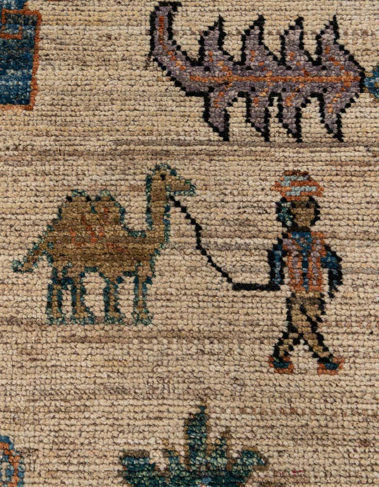 Detail image of 6' 1 x 9' 2  Hand Knotted Oushak Wool Rug