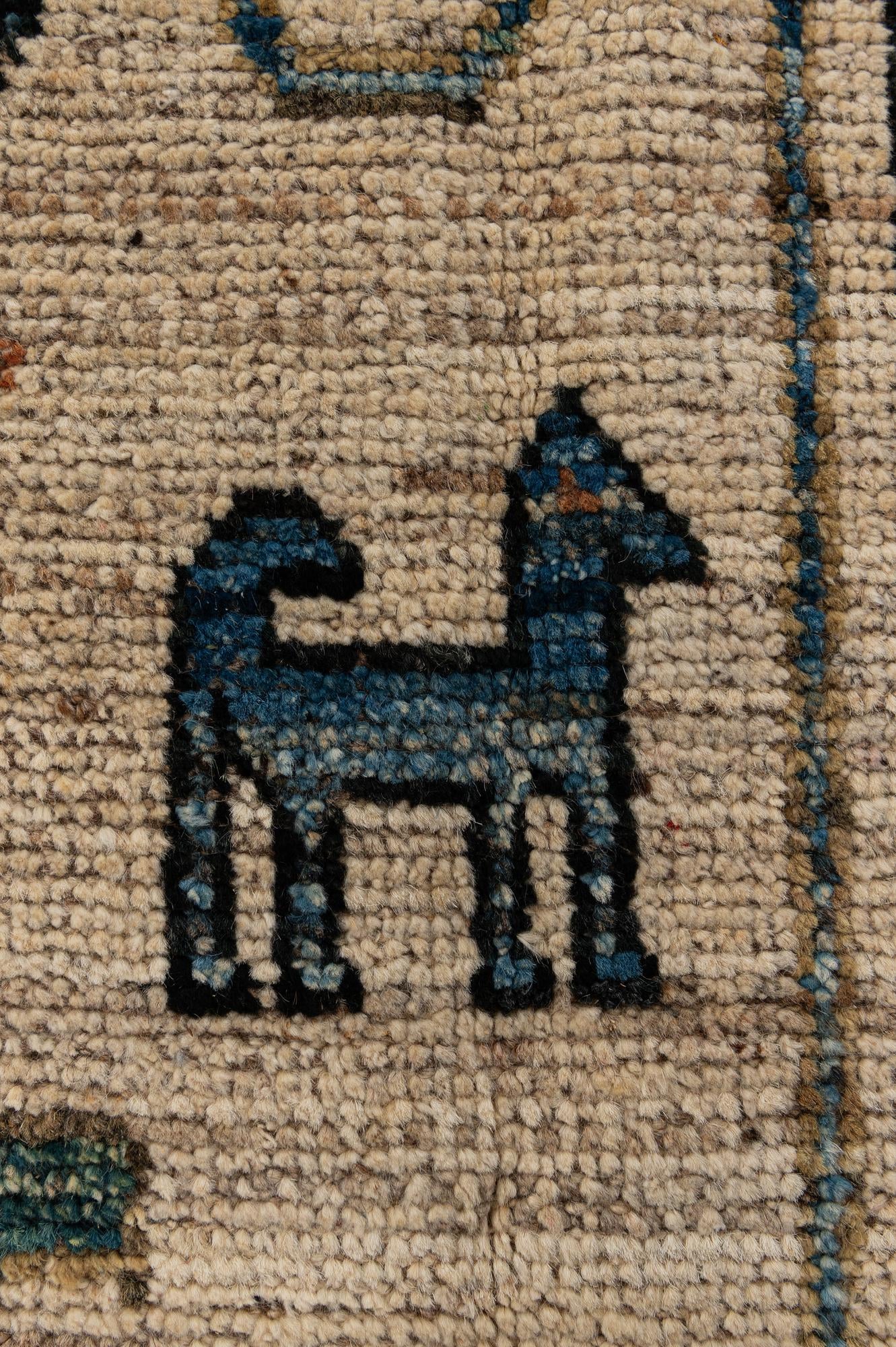 6' 1 x 9' 2 Hand Knotted Oushak Wool Rug
