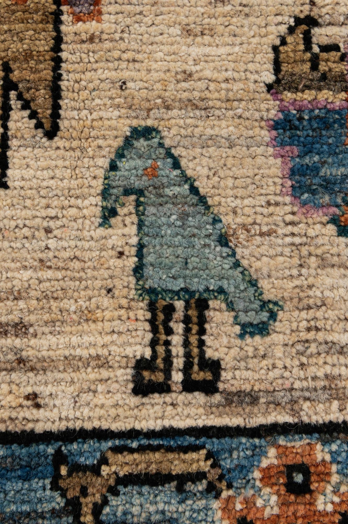 6' 1 x 9' 2 Hand Knotted Oushak Wool Rug