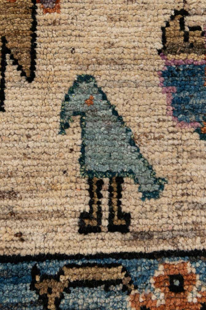 6' 1 x 9' 2 Hand Knotted Oushak Wool Rug