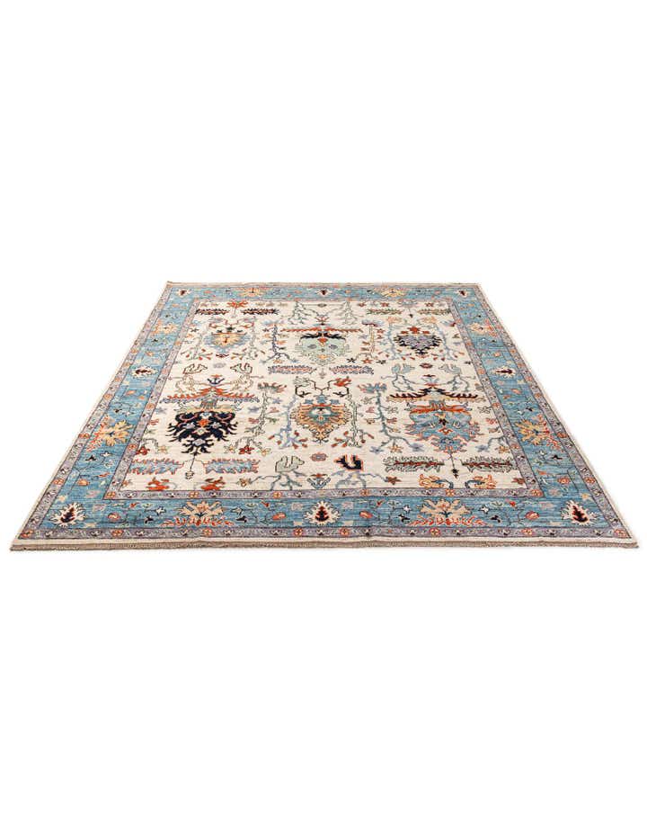 9' 4 x 12' 2 Hand Knotted Oushak Wool Rug