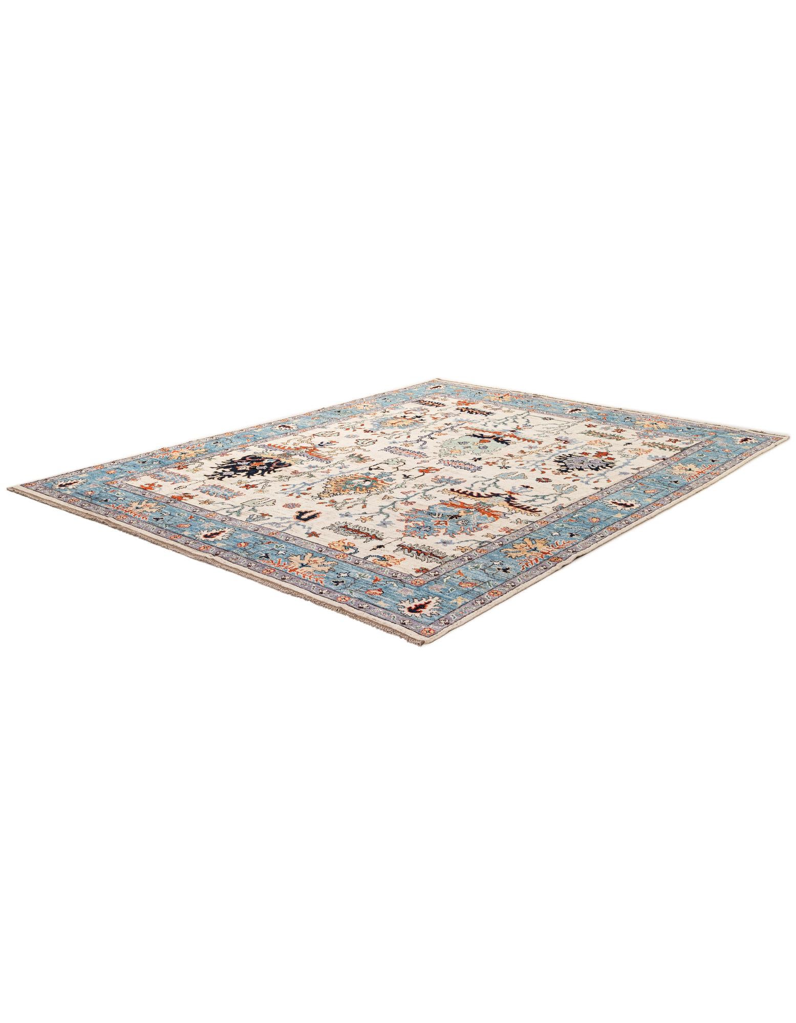 9' 4 x 12' 2 Hand Knotted Oushak Wool Rug