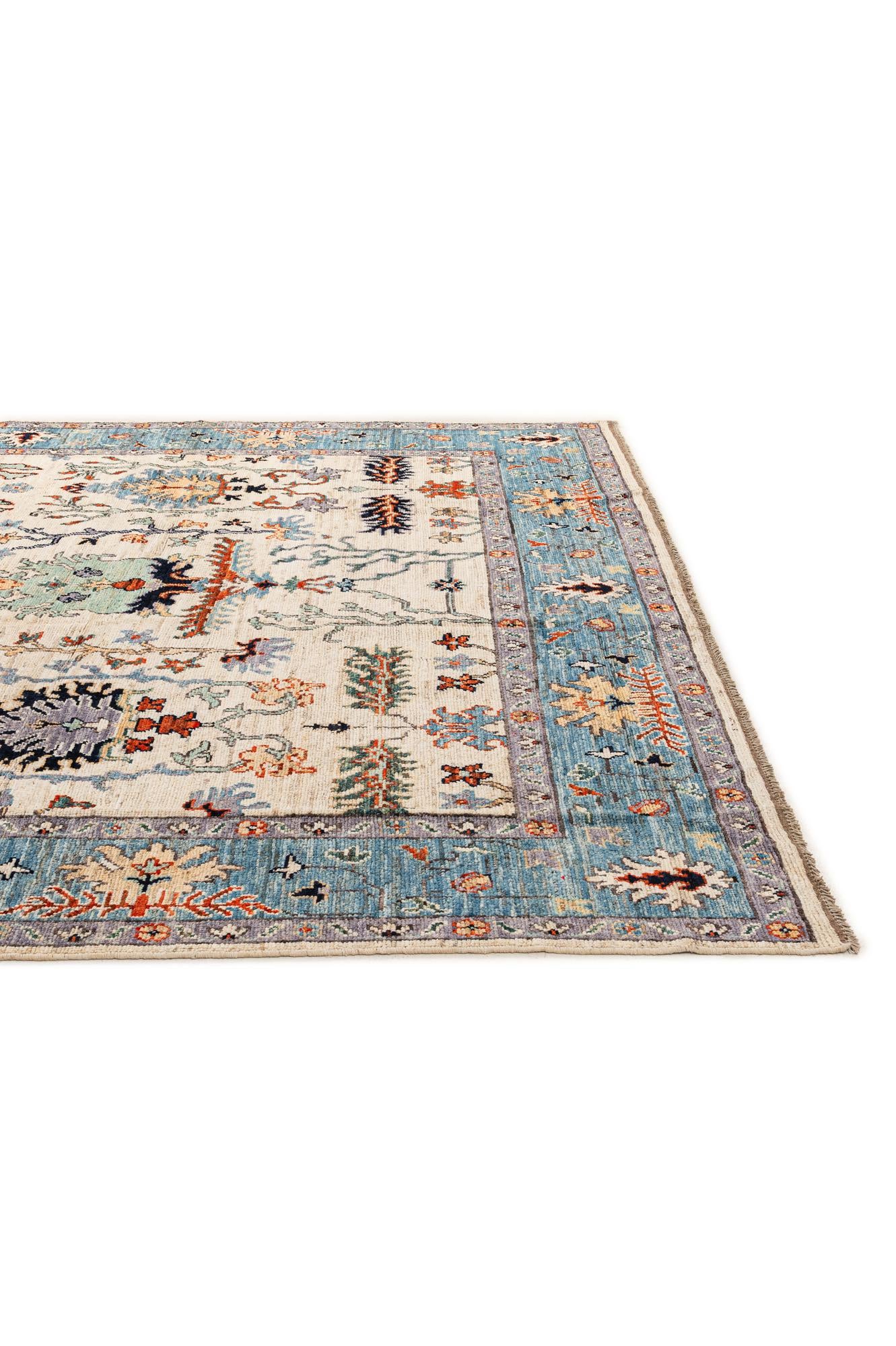 9' 4 x 12' 2 Hand Knotted Oushak Wool Rug