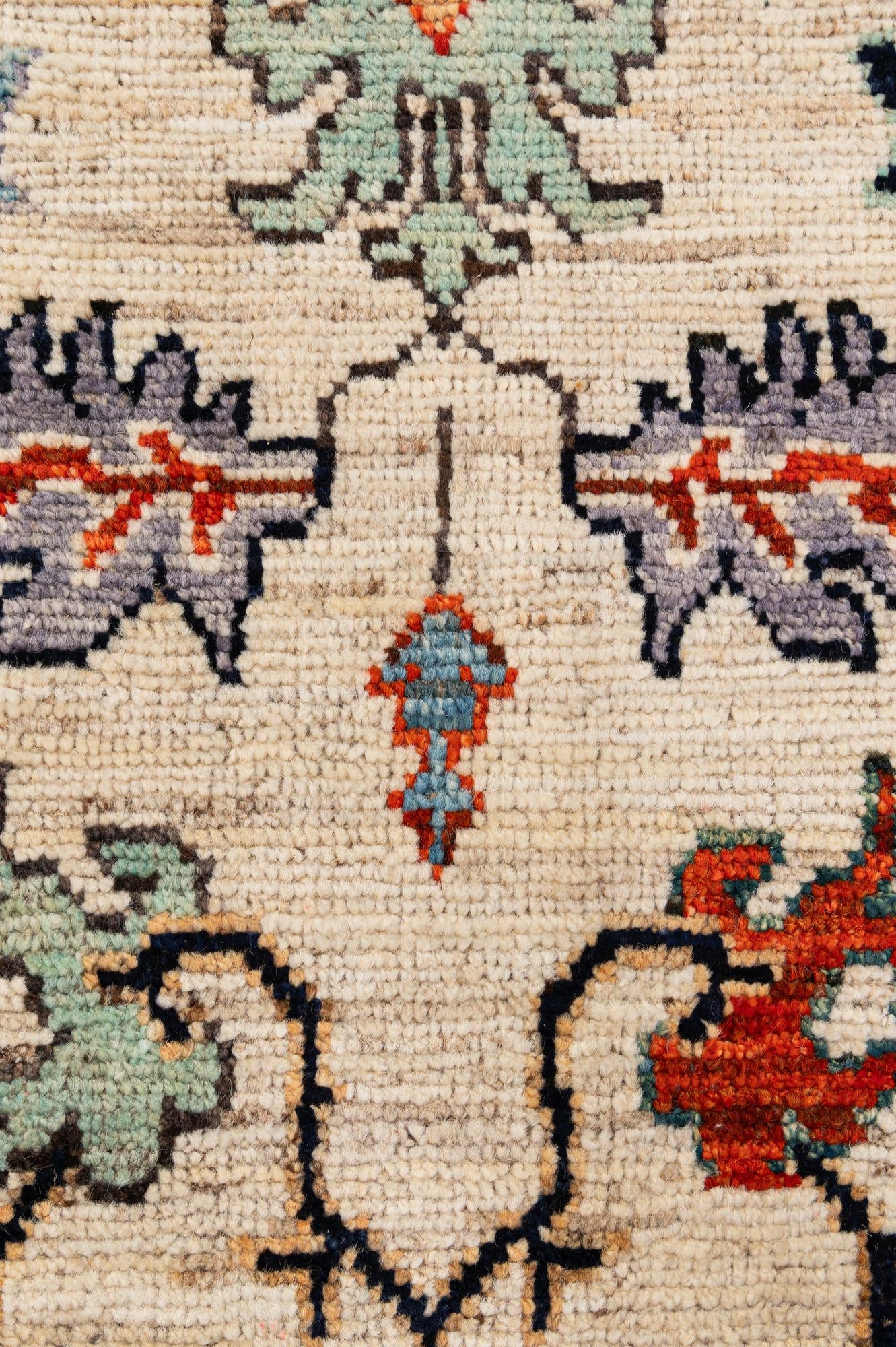 9' 4 x 12' 2 Hand Knotted Oushak Wool Rug