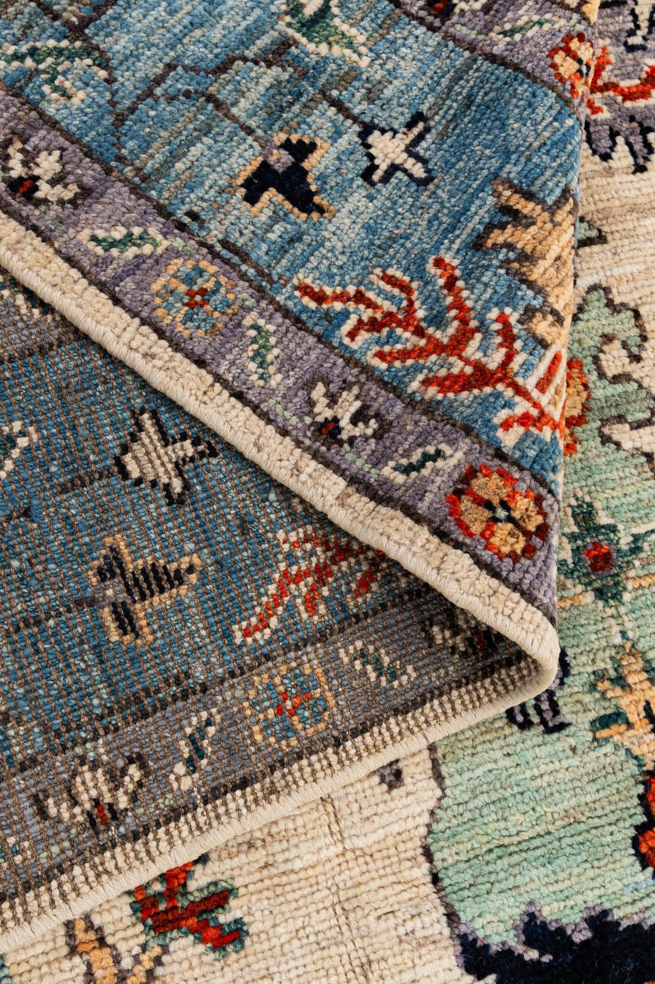 9' 4 x 12' 2 Hand Knotted Oushak Wool Rug