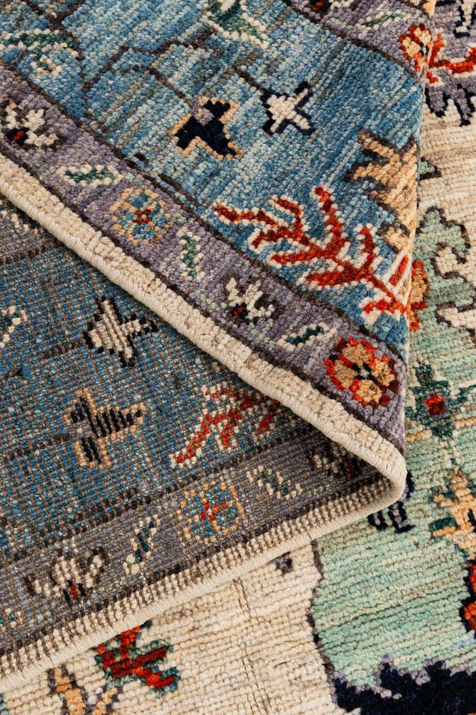 9' 4 x 12' 2 Hand Knotted Oushak Wool Rug