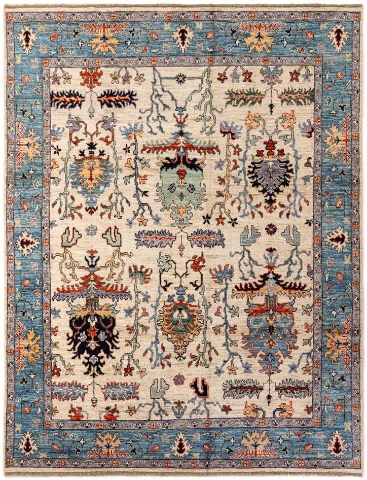 Detail image of 9' 4 x 12' 2 Hand Knotted Oushak Wool Rug