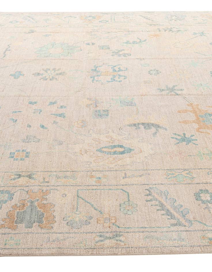 Detail image of 12' 2 x 14' 11  Hand Knotted Oushak Wool Rug