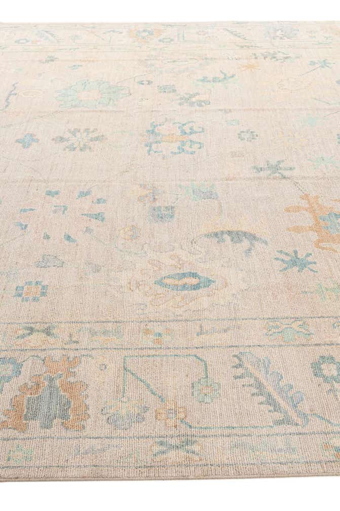 12' 2 x 14' 11 Hand Knotted Oushak Wool Rug
