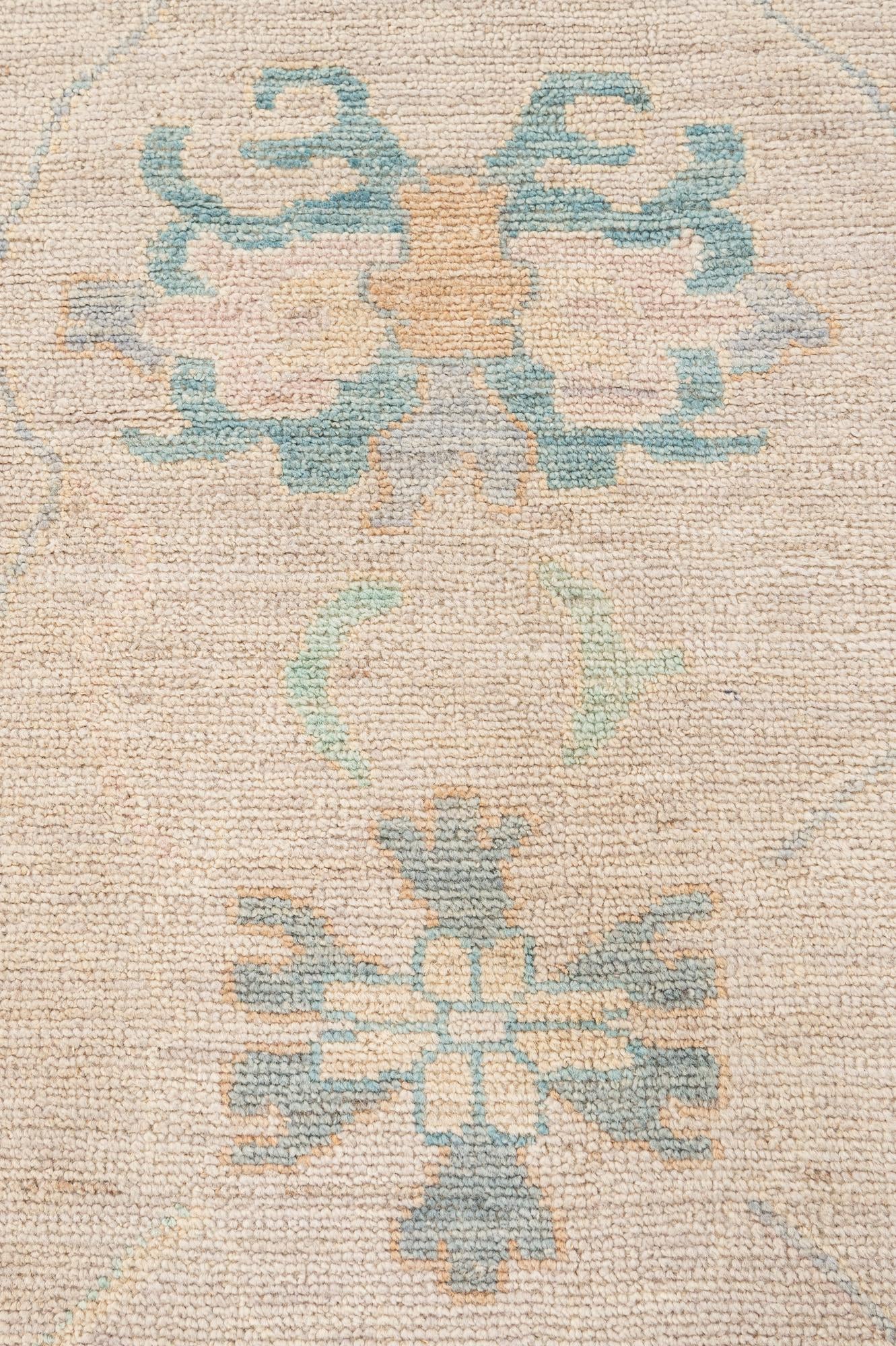 12' 2 x 14' 11 Hand Knotted Oushak Wool Rug