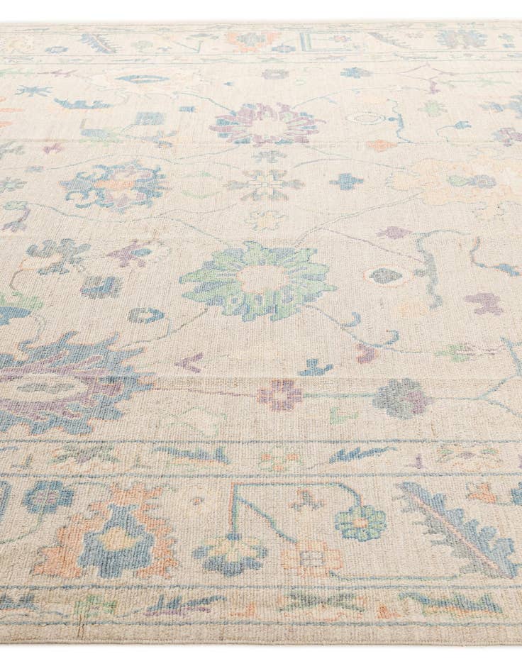 Detail image of 12' 2 x 15'  Hand Knotted Oushak Wool Rug