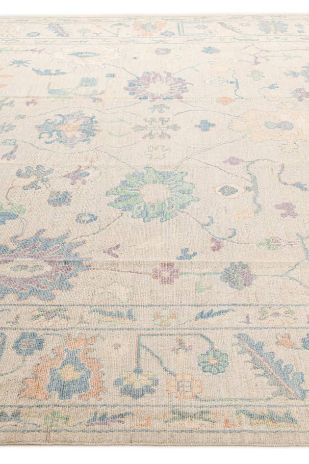 Detail image of 12' 2 x 15' Hand Knotted Oushak Wool Rug