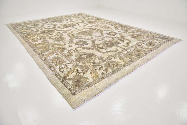 11' 4 x 15' 9 Hand Knotted Oushak Wool Rug