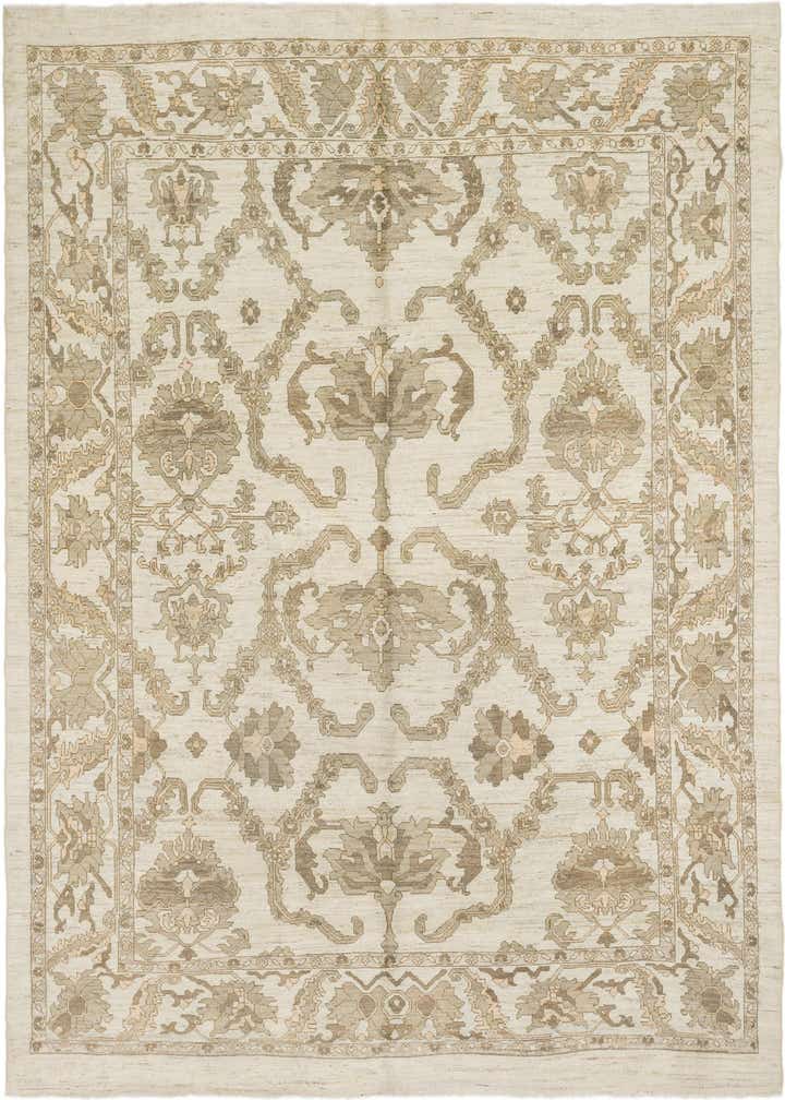 11' 4 x 15' 9 Hand Knotted Oushak Wool Rug