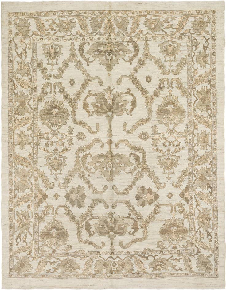 Detail image of 11' 4 x 15' 9 Hand Knotted Oushak Wool Rug