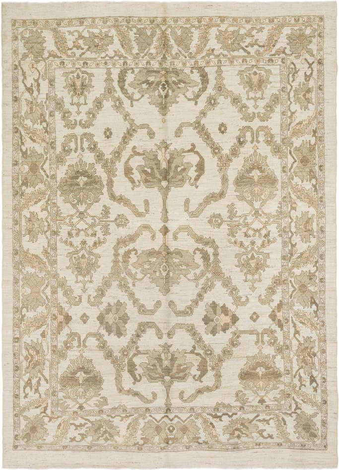 Detail image of 11' 4 x 15' 9 Hand Knotted Oushak Wool Rug
