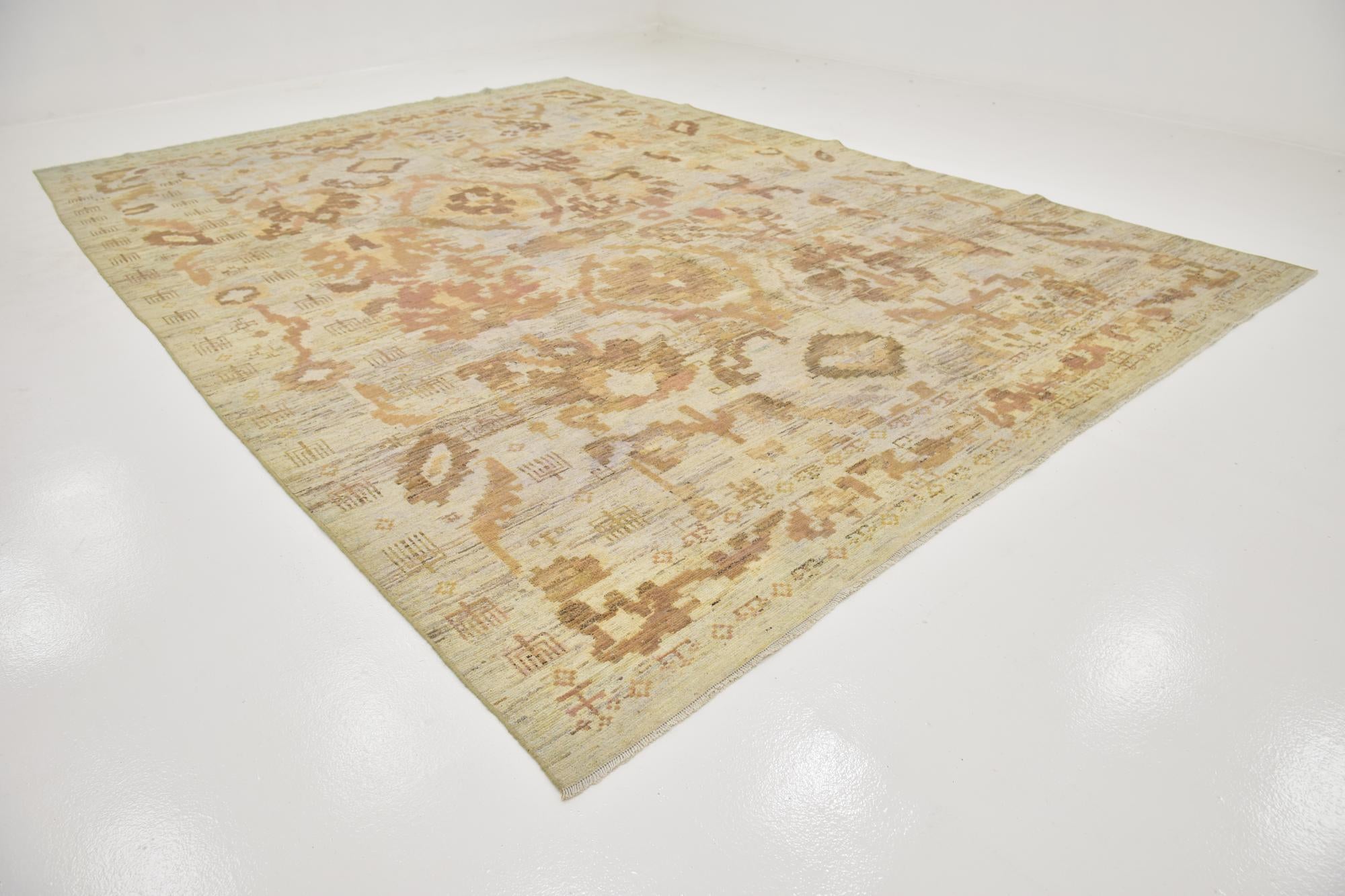 11' x 15' 10 Hand Knotted Oushak Wool Rug
