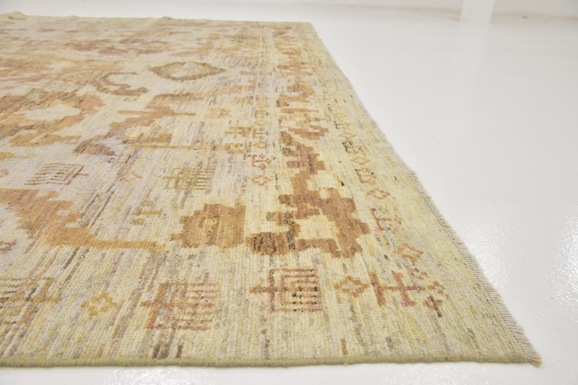 11' x 15' 10 Hand Knotted Oushak Wool Rug