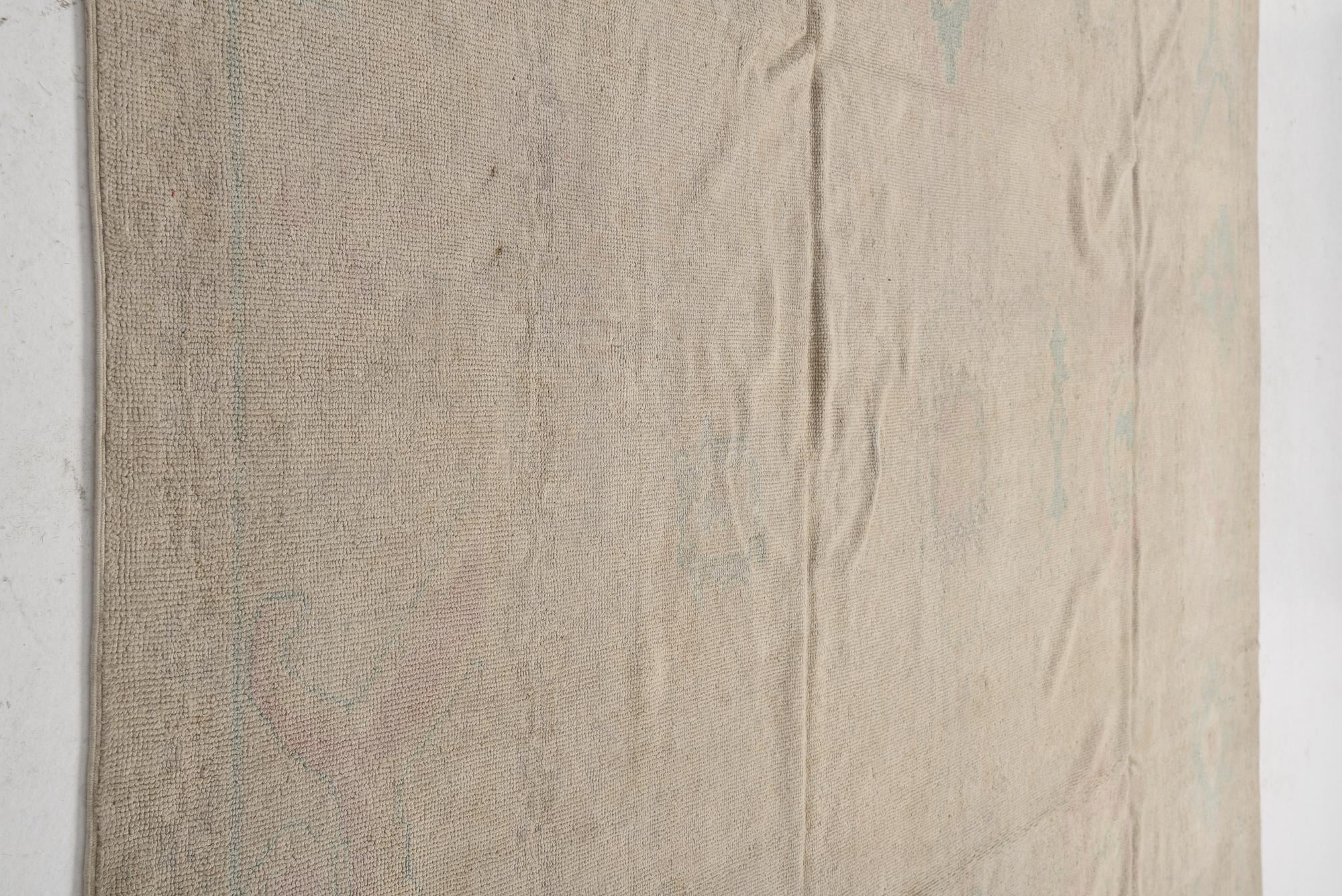 9' 6 x 13' 5 Hand Knotted Oushak Wool Rug