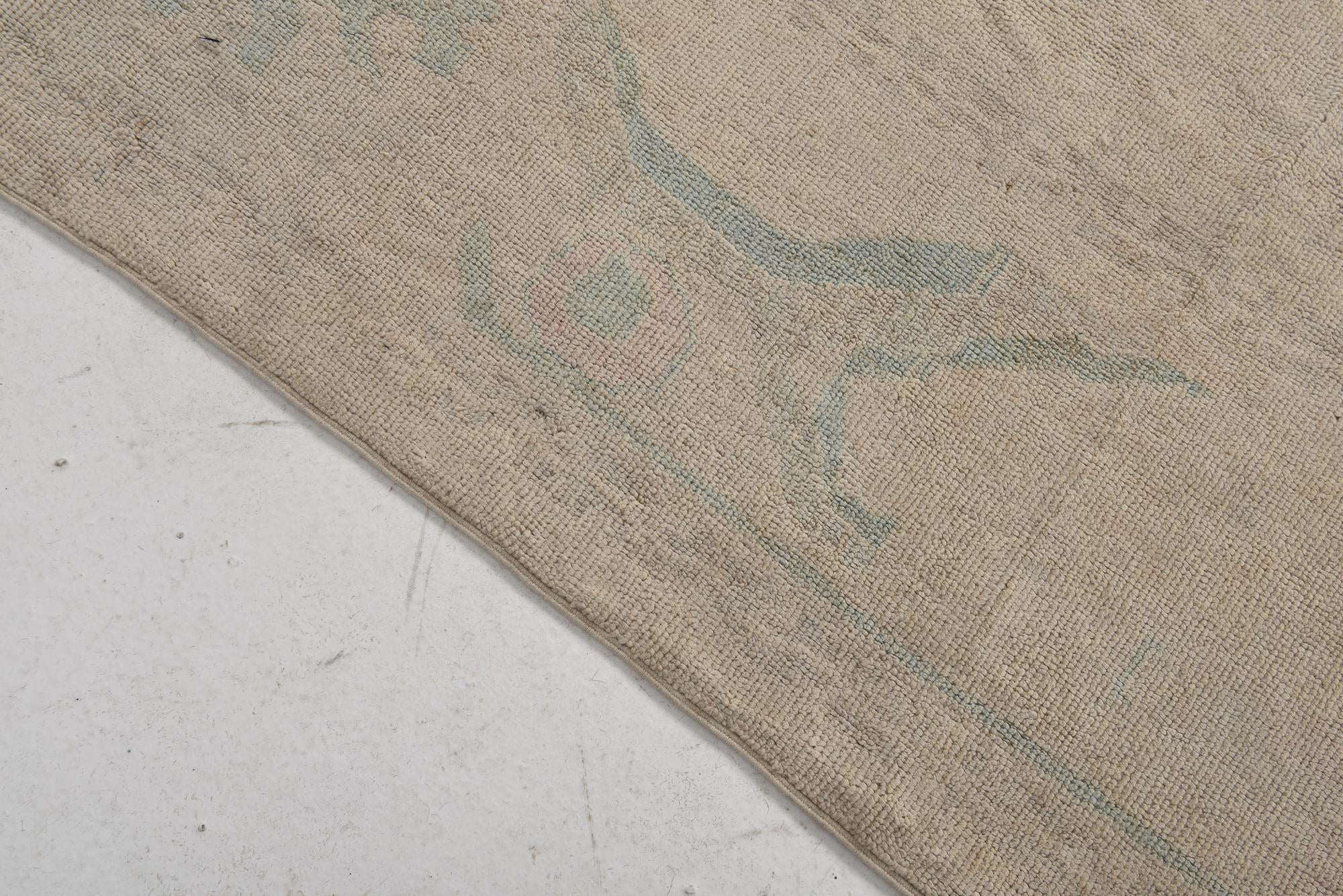 9' 6 x 13' 5 Hand Knotted Oushak Wool Rug