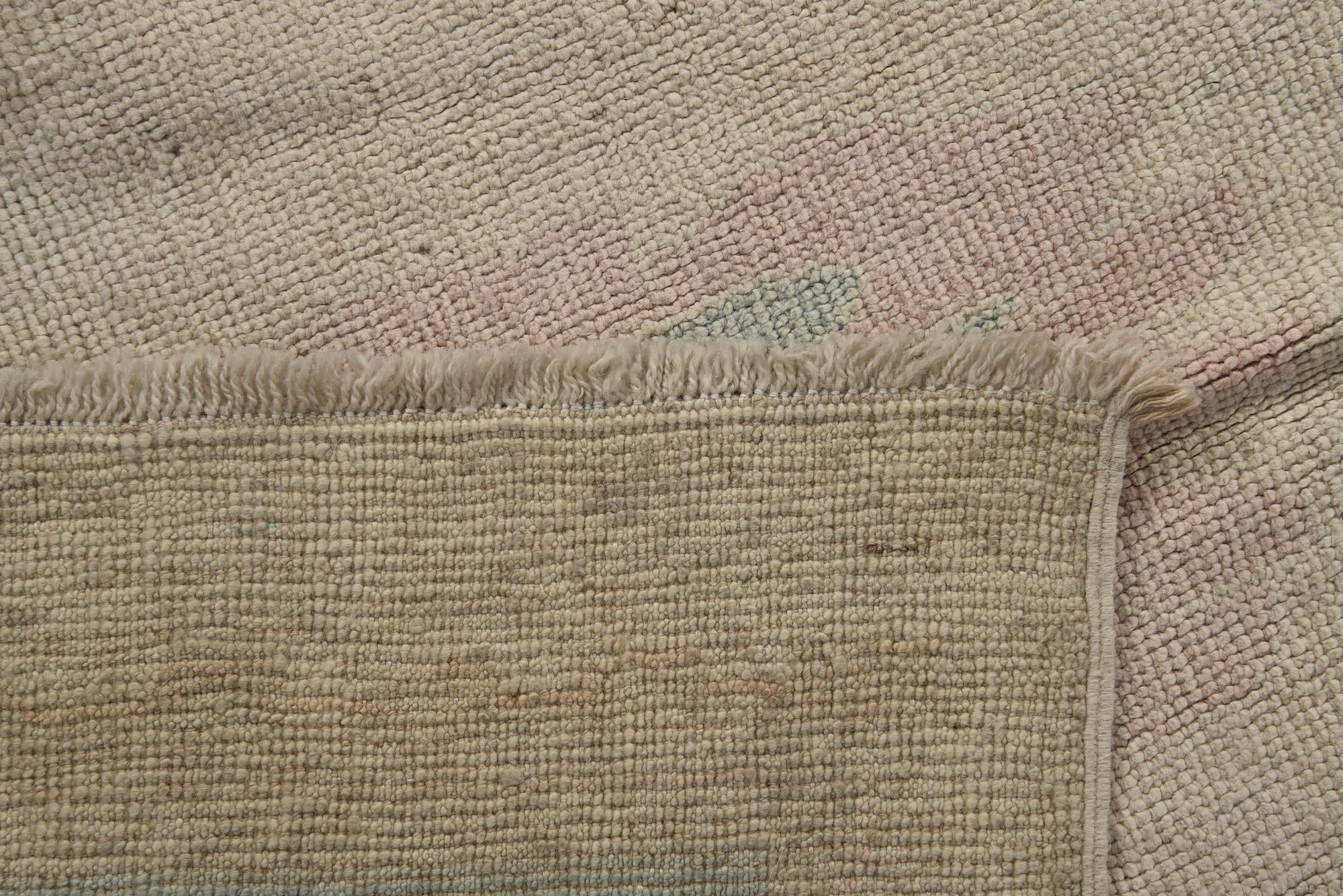 9' 6 x 13' 5 Hand Knotted Oushak Wool Rug