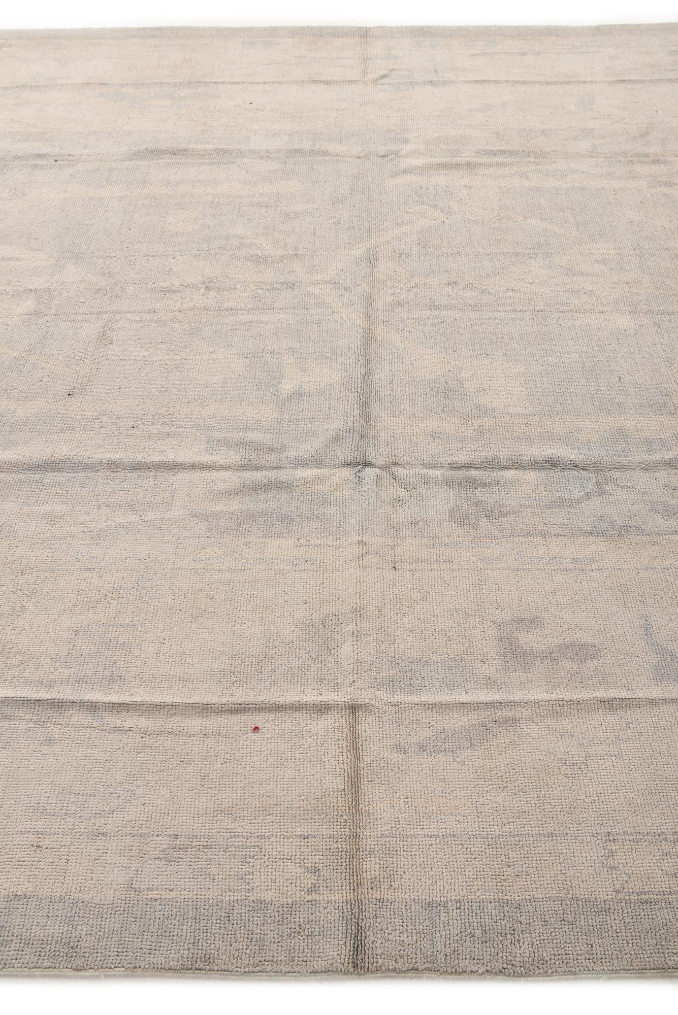 9' 7 x 13' 4 Hand Knotted Oushak Wool Rug
