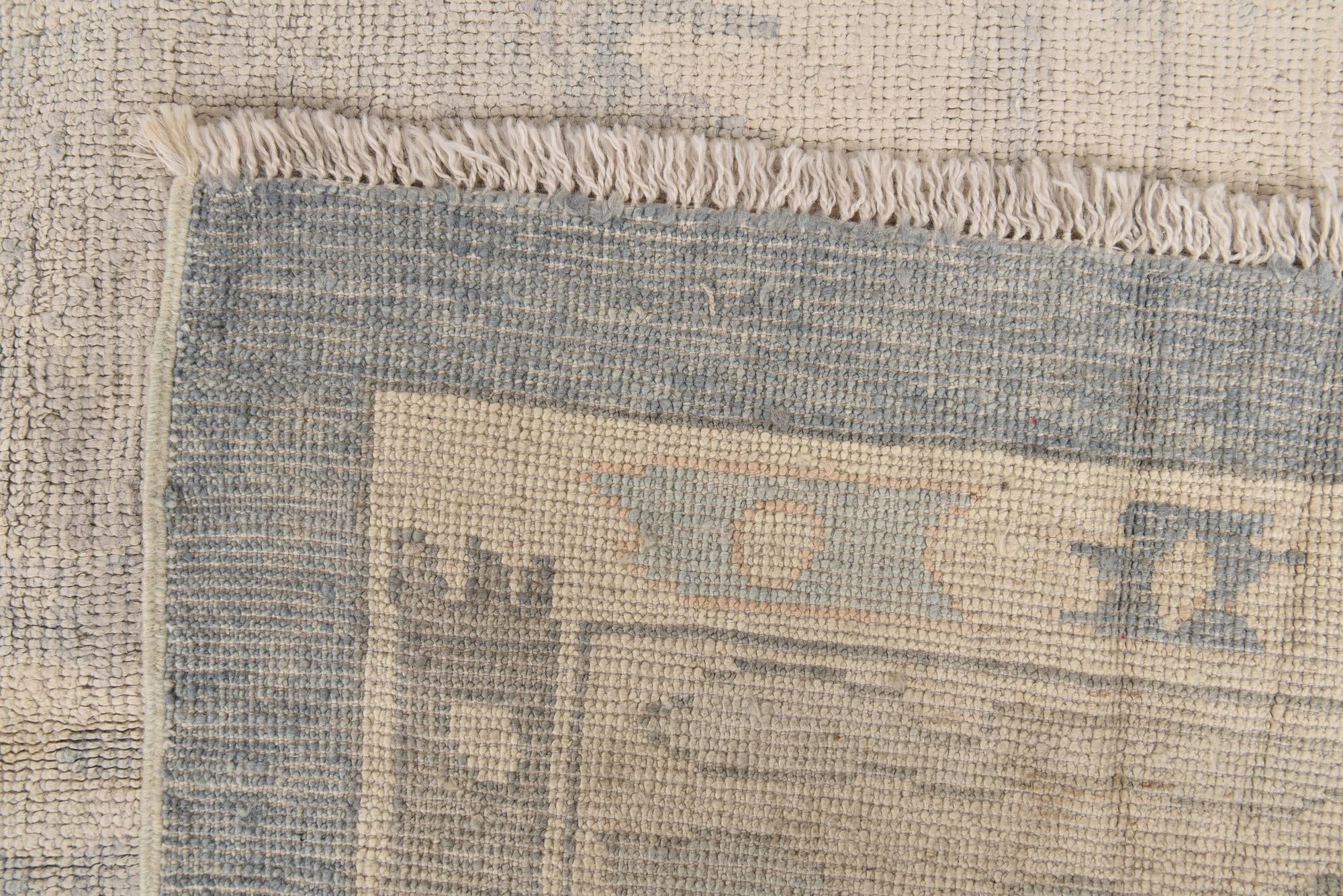 9' 7 x 13' 4 Hand Knotted Oushak Wool Rug