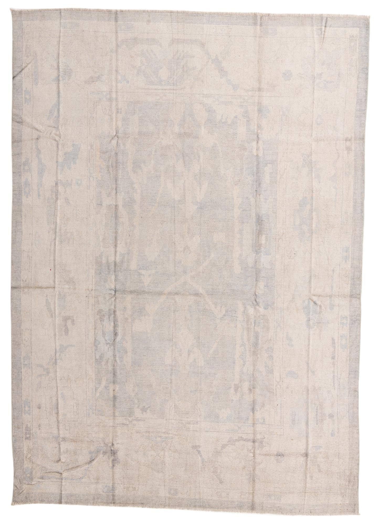 9' 7 x 13' 4 Hand Knotted Oushak Wool Rug