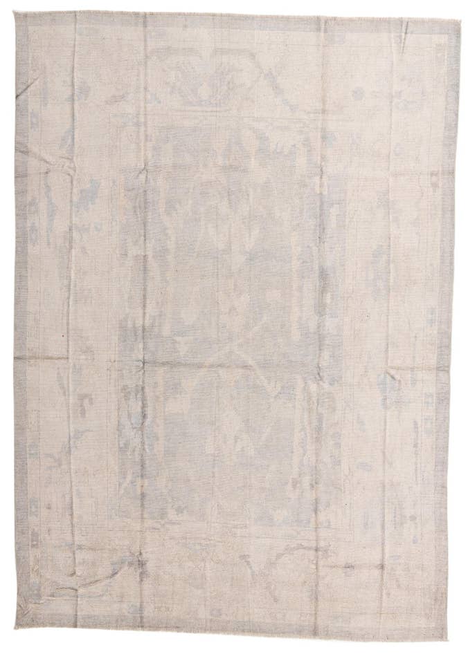 Detailfoto van 290cm x 405cm Handgeknoopt Oushak Wol Vloerkleed