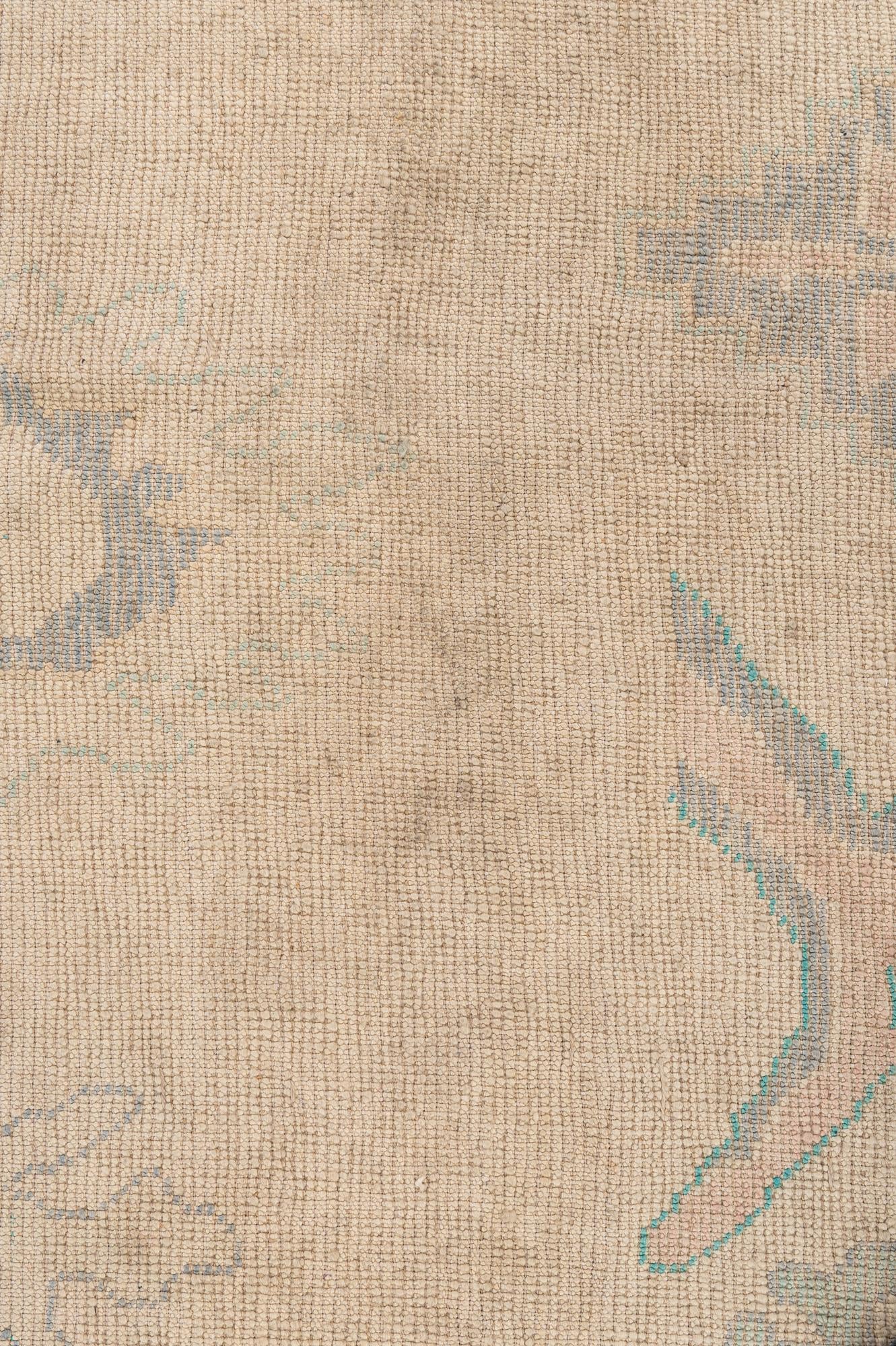 8' 7 x 11' 6 Hand Knotted Oushak Wool Rug