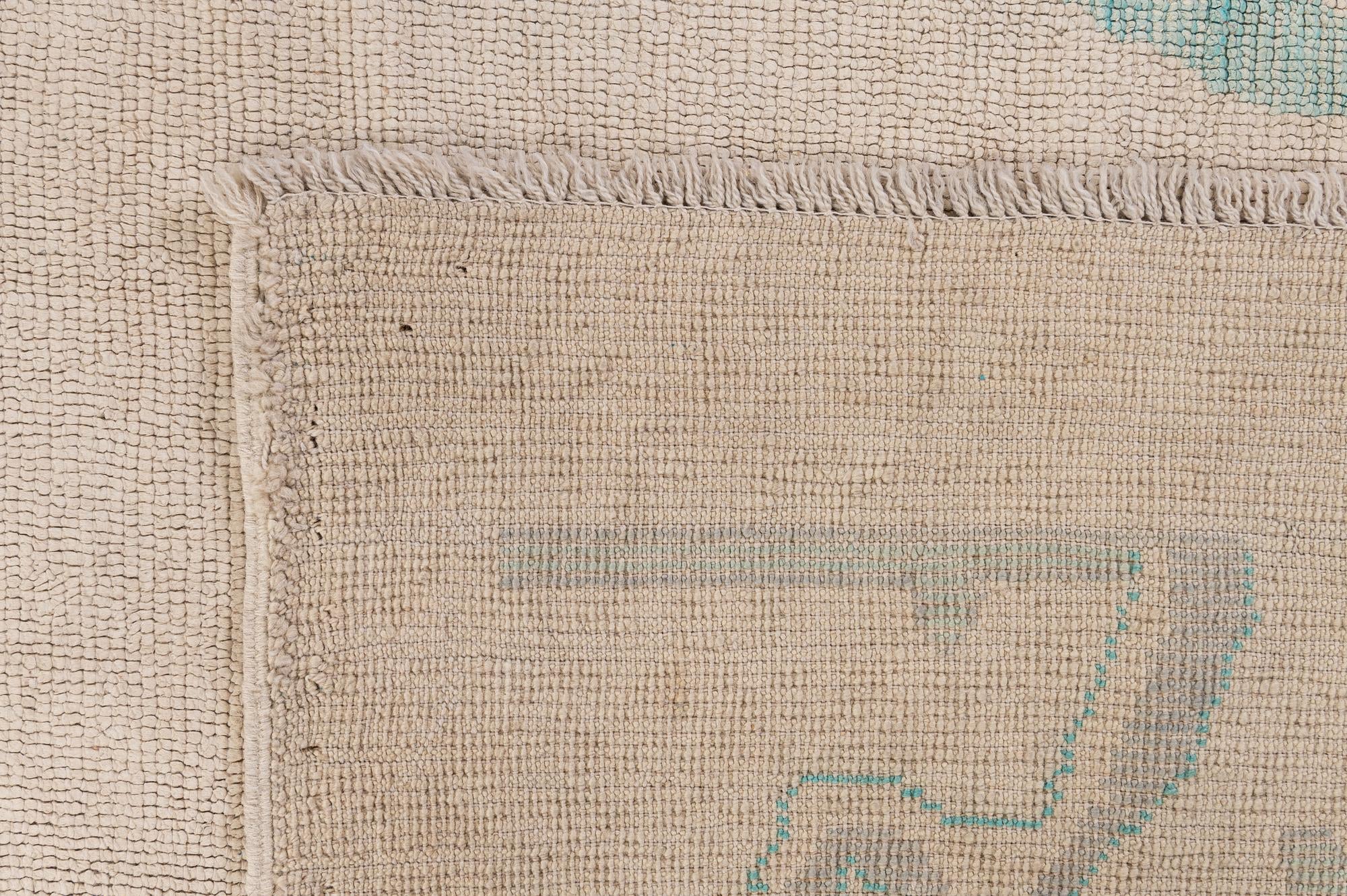 8' 7 x 11' 6 Hand Knotted Oushak Wool Rug