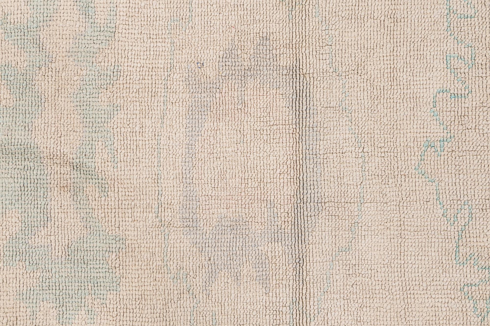 8' 7 x 11' 6 Hand Knotted Oushak Wool Rug